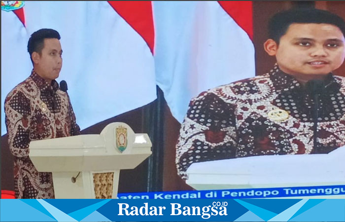 Bupati Kendal Dico, M Ganinduto menyampaikan Tanggap Insiden Siber (TTIS) Amankan Layanan Digital,(RadarBgangsa.co.id/rob).