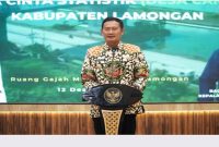 - Bupati Lamongan, Yuhronur Efendi, membuka kegiatan pencanangan 100 persen Desa Cantik di Aula Gadjah Mada, Gedung Pemkab Lamongan Lantai 7 (IST)