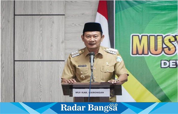 Bupati Lamongan Yuhronur Efendi membuka Muskerda  MUI Kabupaten Lamongan yang berlangsung di Kantor MUI Lamongan (IST)