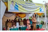 Sekda kabuapten  Asahan Drs Zainal Arifin Siagian membuka  Louncing  gerakan serentak uji coba  makan bergizi gratis bagi anak didik (Dok Foto RadarBangsa.co.id/Joko)