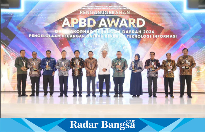 Rakornas Keuangan Daerah dan Penganugerahan APBD  Award Tahun 2024 di Grand Sahid Jaya Hotel, Jakarta, pada Rabu (18/12)(hms)