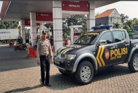 AIPDA Yateno patroli Polsek Tikug di SPBU (ist)