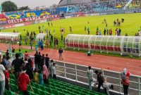 Pertandingan Deltras FC vs Persibo (Dok foto Bola.com)