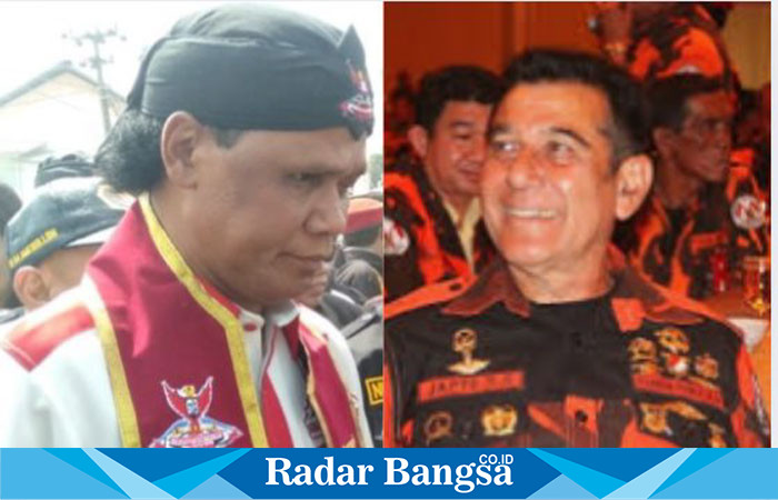 Ketua Umum DPP GRIB Jaya, Hercules Rosario Marshal  dan Ketua Umum Pemuda Pancasila (PP), Japto Soerjosoemarno, atau Yapto (ist)