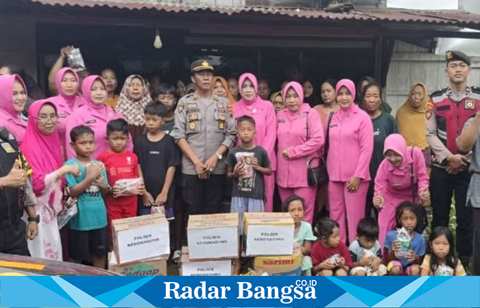 Kepolisian Sektor  Kebonagung, Polres Demak, melaksanakan kerja bakti dan salurkan bantuan (ist)