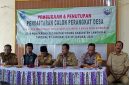 Camat Tikung, Sujirman Sholeh, S.E., M.M, bersama Kapolsek Tikung IPTU Tulus Haryanto, S.E., M.H., yang turut hadir dalam acara pembukaan dan penutupan pendaftaran calon perangkat desa Wonokromo (ist)