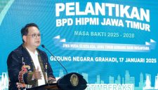 Pj. Gubernur Jawa Timur, Adhy Karyono, hadiri Pelantikan kepengurusan BPD - HIPMI Jawa Timur (Jatim) periode 2025-2028 (ist)