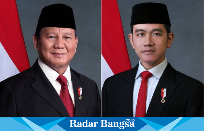 Presiden Prabowo Subianto dan Wakil Presiden Gibran Rakabuming (ist)