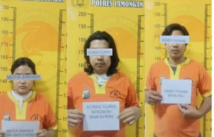 (kiri) Seorang perempuan berinisial MS (29), warga Dusun Pinggiran, Desa Sumberagung, Kecamatan Sukodadi, Kabupaten Lamongan, digerebek oleh anggota Satresnarkoba Polres Lamongan (ist)