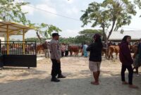 Polsek Tikung Gelar Patroli Obvit di Pasar Hewan (ist)
