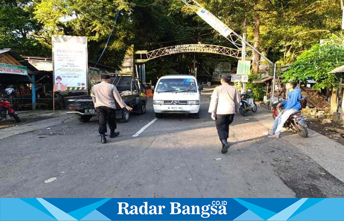 Jalur Pacet-Cangar yang telah dibuka kembali pasca longsor (hms)