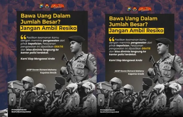 Pamflet kawalan Polres Gresik (ist)