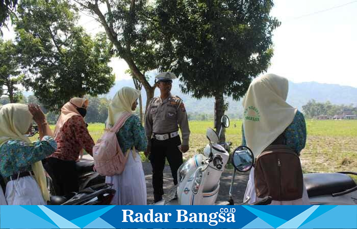 Pelajar Trenggalek Terjaring Razia Lalu Lintas Tanpa Helm (ist)
