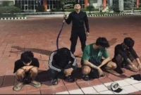 Tim Raimas Polres Gresik amankan remaja bersenjata tajam saat cegah tawuran (ist)