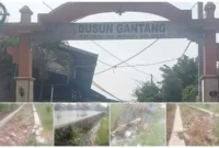 Tampak terlihat  pembangunan yang terbengkalai  di Dusun Gantang Desa Boboh (RadarBangsa.co.id)