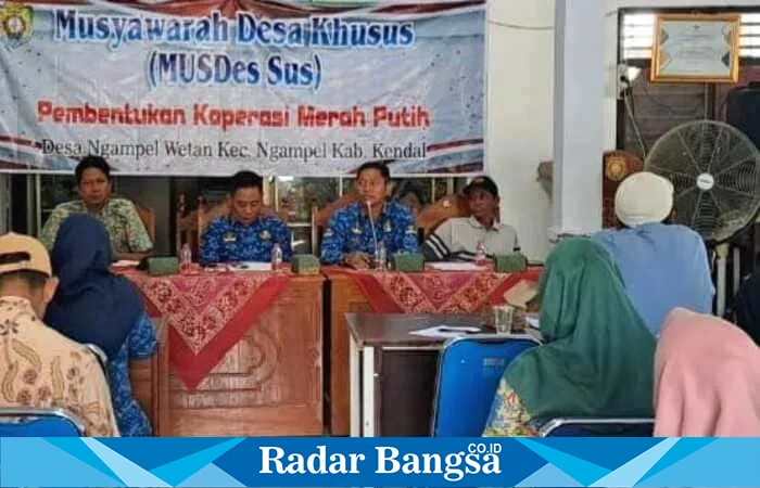 Musdesus Pembentukan Kopdes Merah Putih Desa Ngampel Wetan Kecamatan Ngampel Kendal. (RadarBangsa.co.id)