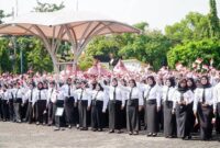  Pengangkatan CPNS dan PPPK kepada ASN baru di Alun-Alun Lamongan, Rabu (14/5/2025) (IST)