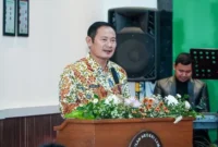Bupati Lamongan Yuhronur Efendi saat meresmikan Ruang Sidang Utama di PN Lamongan, Jumat 23 Mei 2025 (Dok Istimewa)
