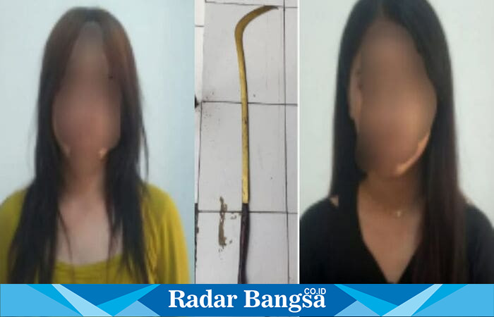 Remaja putri tawuran di Jalan Kokrosono Semarang terekam kamera (IST)