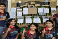 Tim siswa SMA Negeri 1 Amlapura merayakan kemenangan setelah meraih juara Lomba Mading Nasional Karma 2025 di IPB University. (Dok foto SMA N1 Amlapura)