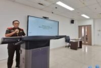Kasi Intelijen Kejari Lamongan, Mhd Fadly Arby, memaparkan program Jaga Desa dalam Seminar Rancangan Aksi Perubahan di Badiklat Kejaksaan RI, Jakarta Timur, Rabu (6/8/2025) (Foto Dok Ho/RadarBangsa)