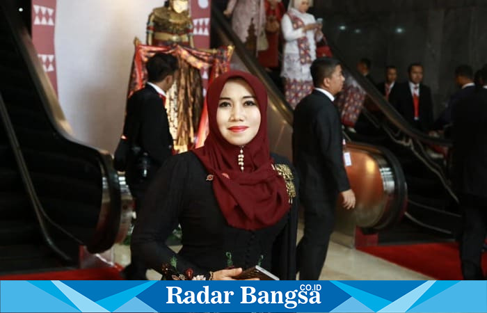 Senator DPD RI, Ning Lia Istifhama, menghadiri sidang kenegaraan dalam rangkaian peringatan HUT ke-80 RI di Gedung Parlemen, Jakarta. (Foto Dok Ho/RadarBangsa.co.id)