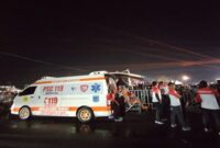 Ambulans PSC 119 RSUD H. Moh Ruslan disiagakan penuh di Lapangan Eks Bandara Selaparang, Mataram, Jumat malam (1/8/2025), saat ribuan warga memadati acara penutupan Fornas VIII. (Foto Dok Ho/RadarBangsa)