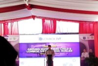 Wali Kota Mataram H. Mohan Roliskana saat menyampaikan sambutan dalam peresmian Mother and Child Unit serta peluncuran Program Layanan Bayi Tabung di RSUD H. Moh. Ruslan, Jumat (8/8/2025). (Foto Dok Ho/RadarBangsa)