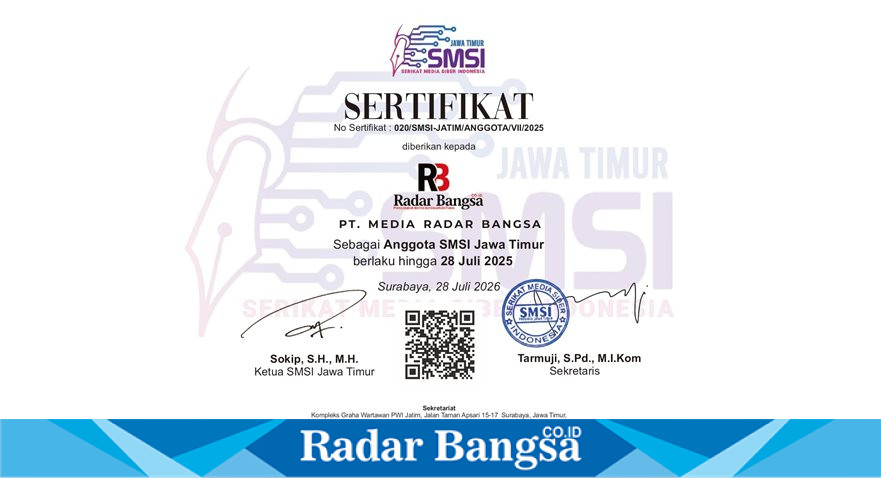 Sertifikat SMSI RadarBangsa