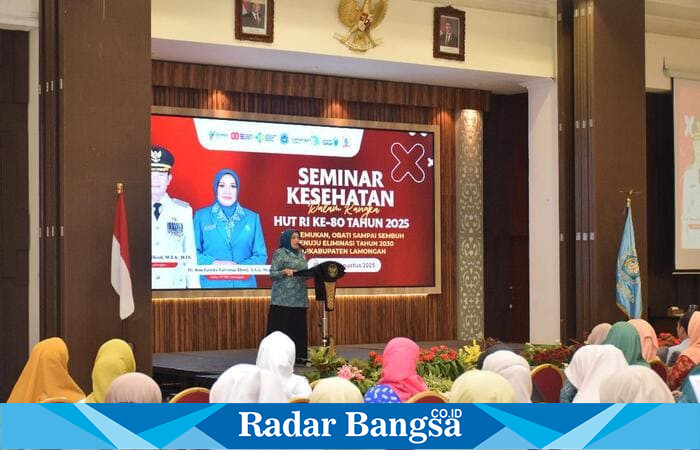Ketua Tim Penggerak PKK Lamongan, Anis Kartikawati, menegaskan peran aktif kader Posyandu dan PKK desa dalam mendukung gerakan eliminasi TBC (Foto Dok Ho/RadarBangsa.co.id)
