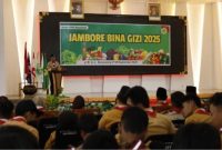 Suasana pembukaan Jambore Bina Gizi 2025 yang diikuti ratusan pramuka penggalang se-Banyuwangi di aula STIKES Banyuwangi, Sabtu (27/9/2025). (Foto Dok Ho/RadarBangsa.co.id)