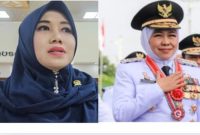 Anggota DPD RI asal Jawa Timur, Lia Istifhama (kiri), Gubernur Jawa Timur Khofifah Indar Parawansa (kanan) (Foto Dok Ho/RadarBangsa.co.id)
