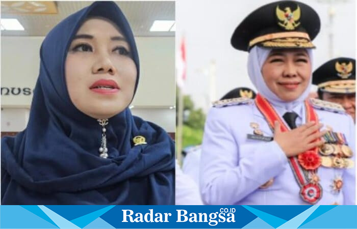 Anggota DPD RI asal Jawa Timur, Lia Istifhama (kiri), Gubernur Jawa Timur Khofifah Indar Parawansa (kanan) (Foto Dok Ho/RadarBangsa.co.id)