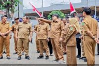 Bupati Pasuruan Rusdi Sutejo saat meninjau kondisi Pasar Wisata Cheng Hoo, Pandaan, Senin (15/9/2025) ( Foto Dok Ho/RadarBangsa.co.id)