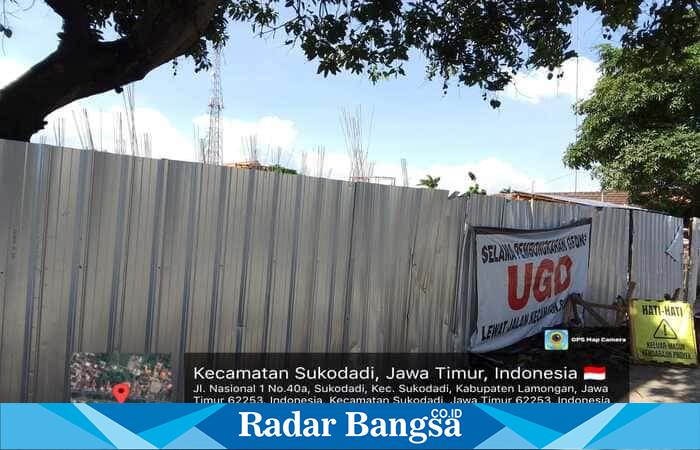 Proyek pembangunan Puskesmas Sukodadi, Lamongan, Jawa Timur, yang dibiayai dari Dana Bagi Hasil Cukai Hasil Tembakau (DBHCHT) tahun 2025 (Foto Dok Ho/RadarBangsa.co.id)