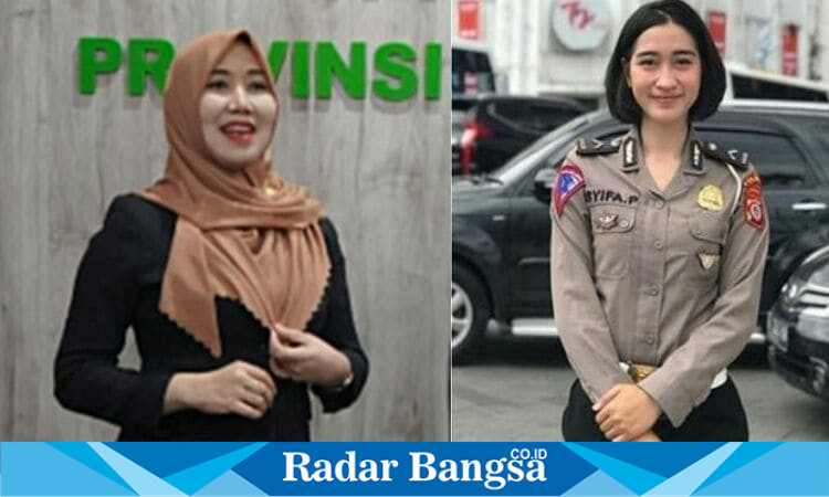 Anggota DPD RI Lia Istifhama (kiri)  dan anggota Polwan dalam momentum peringatan Hari Polisi Wanita (Polwan)  (Foto Dok Ho/RadarBangsa.co.id)