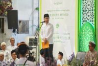 Wakil Gubernur Jawa Timur, Emil Elestianto Dardak, saat memberikan sambutan pada Haul ke-44 KH Abdul Hamid di Pondok Pesantren Salafiyah Pasuruan, Selasa (2/9/2025). (Foto Dok Ho/RadaBangsa.co.id)