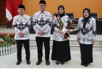 Pengurus PGRI Kota Blitar Masa Bakti XXIII periode 2025–2030 resmi dikukuhkan dalam acara di Balaikota Kusumawicitro, Senin (29/9/2025). (Foto Dok Ho/RadarBangsa.co.id)