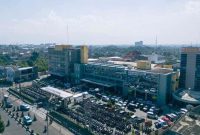 Tampak dari  udara RSUD H. Moh. Ruslan Kota Mataram yang baru saja dinobatkan sebagai salah satu dari tiga fasilitas kesehatan terbaik di Bali-Nusra dalam implementasi pelayanan JKN, Kamis (4/9). (Foto Dok Ho/RadarBangsa.co.id)