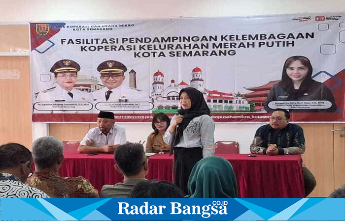 Sosialisasi fasilitasi dan pendampingan Koperasi Kelurahan Merah Putih se-Kecamatan Pedurungan yang digelar di Kantor Kecamatan Pedurungan, Kota Semarang, Senin (8/9/2025). (Dok Foto Tirta)
