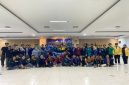 Sejumlah peserta dan panitia berpose bersama usai mengikuti kegiatan diskusi dan sosialisasi terkait demokrasi dan integritas publik di Gorontalo Utara, yang digagas oleh BEM Malang Raya. (Foto Istimewa)
