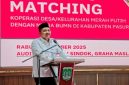 Bupati Pasuruan Rusdi Sutejo saat membuka forum business matching Koperasi Desa/Kelurahan Merah Putih dengan sejumlah BUMN di Auditorium Mpu Sindok, Komplek Kantor Bupati Pasuruan. (Foto Dok Ho/RadarBangsa.co.id)