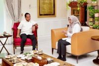 Bupati Banyuwangi Ipuk Fiestiandani saat menghadiri pertemuan dengan Menteri Dalam Negeri Tito Karnavian di Jakarta, membahas rencana pembentukan Dana Abadi Daerah. (Foto Dok Ho/RadarBangsa.co.id)