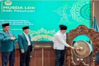 Bupati Pasuruan Rusdi Sutejo membuka Musda ke-7 LDII Kabupaten Pasuruan dengan ajakan memperkuat toleransi dan kolaborasi antarumat beragama. (Foto Dok Ho/RadarBangsa.co.id)