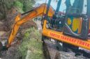 DPUPR Kota Batu sedang kerahkan Excavator mengangkat sedimen Kali Paron beberapa minggu lalu. antisipasi luapan air hujan.(IST)
