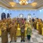 Sekretaris Daerah Kabupaten Pasuruan, Yudha Triwidya Sasongko, membuka kegiatan Evaluasi dan Desk Laporan Capaian Standar Pelayanan Minimal (SPM) Triwulan III Tahun Anggaran 2025 di Grand Palace Malang, Selasa (7/10/2025). (Foto Dok Ho/RadarBangsa.co.id)
