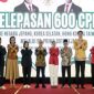 Menteri KP2MI Mukhtarudin melepas 600 calon pekerja migran Indonesia di Pasuruan, Kamis (9/10/2025). (Foto Dok Ho/RadarBangsa.co.id)
