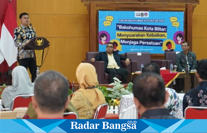 Forum Bakohumas Kota Blitar 2025 menghadirkan jajaran OPD, narasumber, dan perwakilan humas dalam upaya memperkuat komunikasi publik di era digital. (Foto Dok Ho/RadarBangsa.co.id)