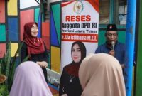 Anggota DPD RI asal Jawa Timur, Lia Istifhama (berjilbab merah), saat menyerap aspirasi masyarakat dan pengelola lembaga rehabilitasi dalam kegiatan reses di Surabaya, Sabtu (25/10/2025). (Foto Dok Ho/RadarBangsa.co.id)