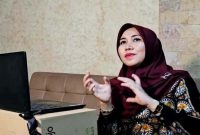Senator asal Jawa Timur, Lia Istifhama atau Ning Lia, memberikan motivasi kepada para atlet jelang PON Bela Diri 2025 di Kudus. (Foto Dok Pribadi)